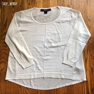 French Connection Sweater w/ Woven Back Size L